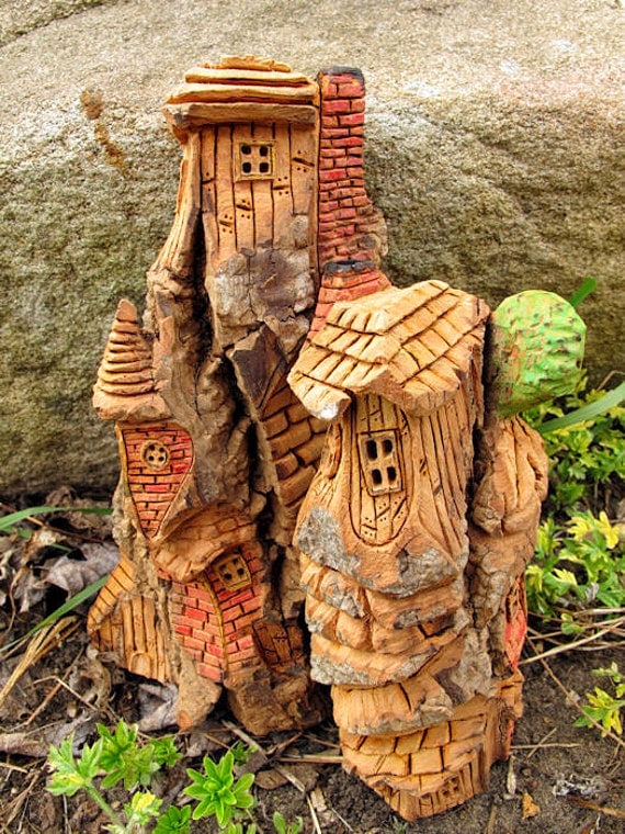 Cottonwood Fairy House Hand Carved - Hideaway