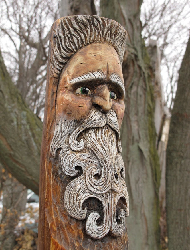 Wood Spirit Carving Waldgeist Original Art
