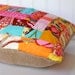 Popping Patchwork Pillow Cover, quilted exuberant color