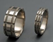Sandblasted Man with a Plan - Titanium Wedding Bands