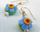 Daisy Flower Earrings:  Blue Daisies for Your Jewelry Garden