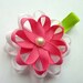 GERBERA DAISY - Double Layer Flower Clip - Pick from 6 colors and 2 centers