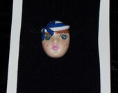 Adagio Pollyanna Handpainted Porcelain Brooch Pin