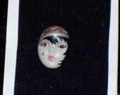 Adagio Tango Handpainted Porcelain Brooch Pin