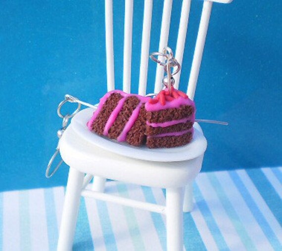 Have a Piece of Chocolate Cake Earrings
