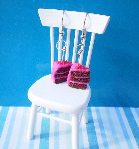 Have a Piece of Chocolate Cake Earrings