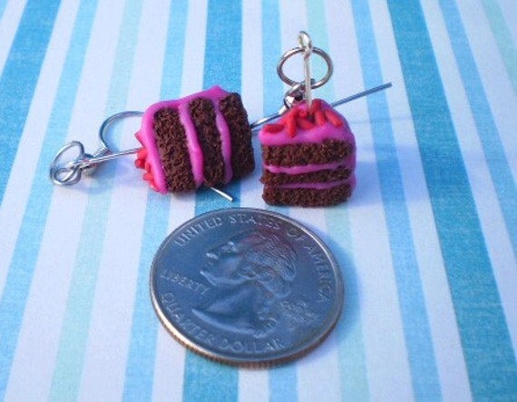 Have a Piece of Chocolate Cake Earrings