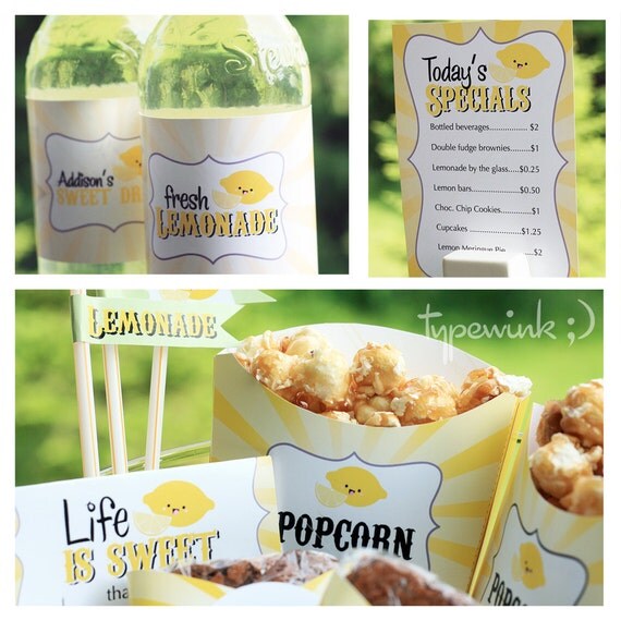 Lemonade Stand Party - EDITABLE - PHOTO INVITATION - (Printable) Il_570xn