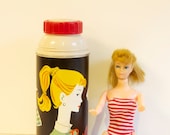 Vintage 1962 Ponytail Barbie Thermos by Mattel