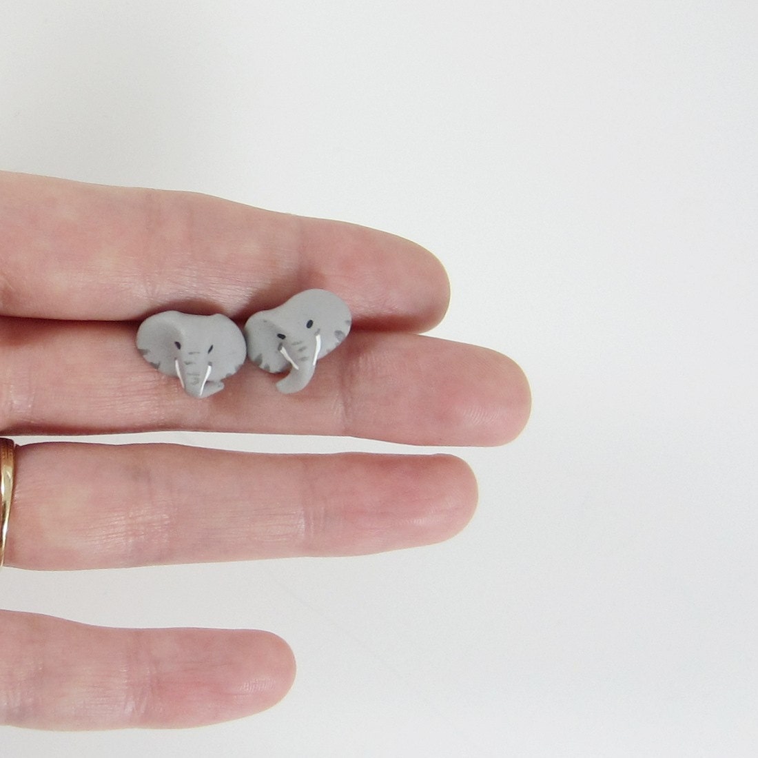 elephant post earrings