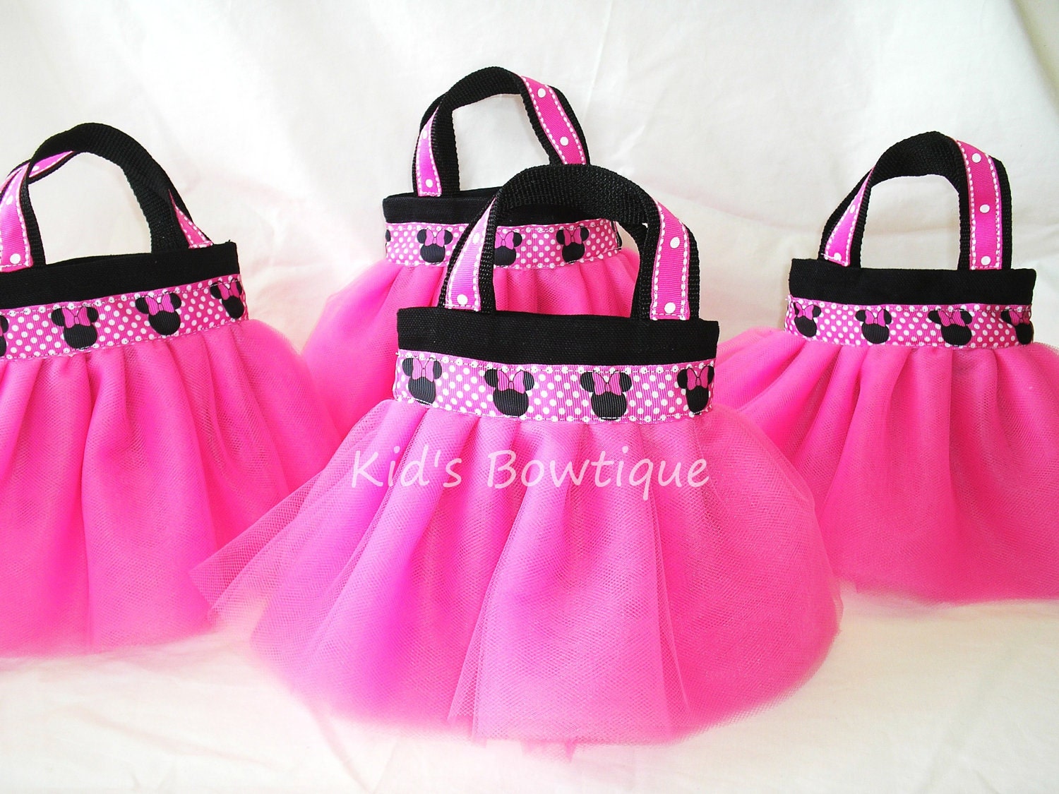 Set of 15 Minnie Mouse Themed Party Favor Tutu Bags