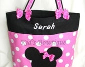 Pink Minnie Mouse Personalized Bag - Monogrammed Diaper Bag