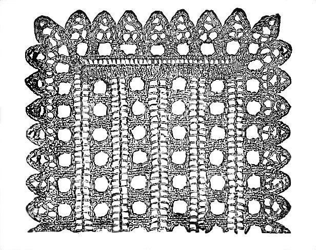 Knitted Lace scarf or shawl 1887 EASY- PDF Victorian knitting pattern Vintage Antique