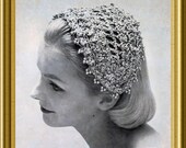 Crochet hat Vintage 1957 PDF easy pattern