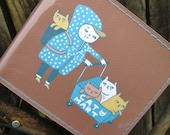 Billfold Vinyl Art Wallet - Cat Mart by Gemma Correll