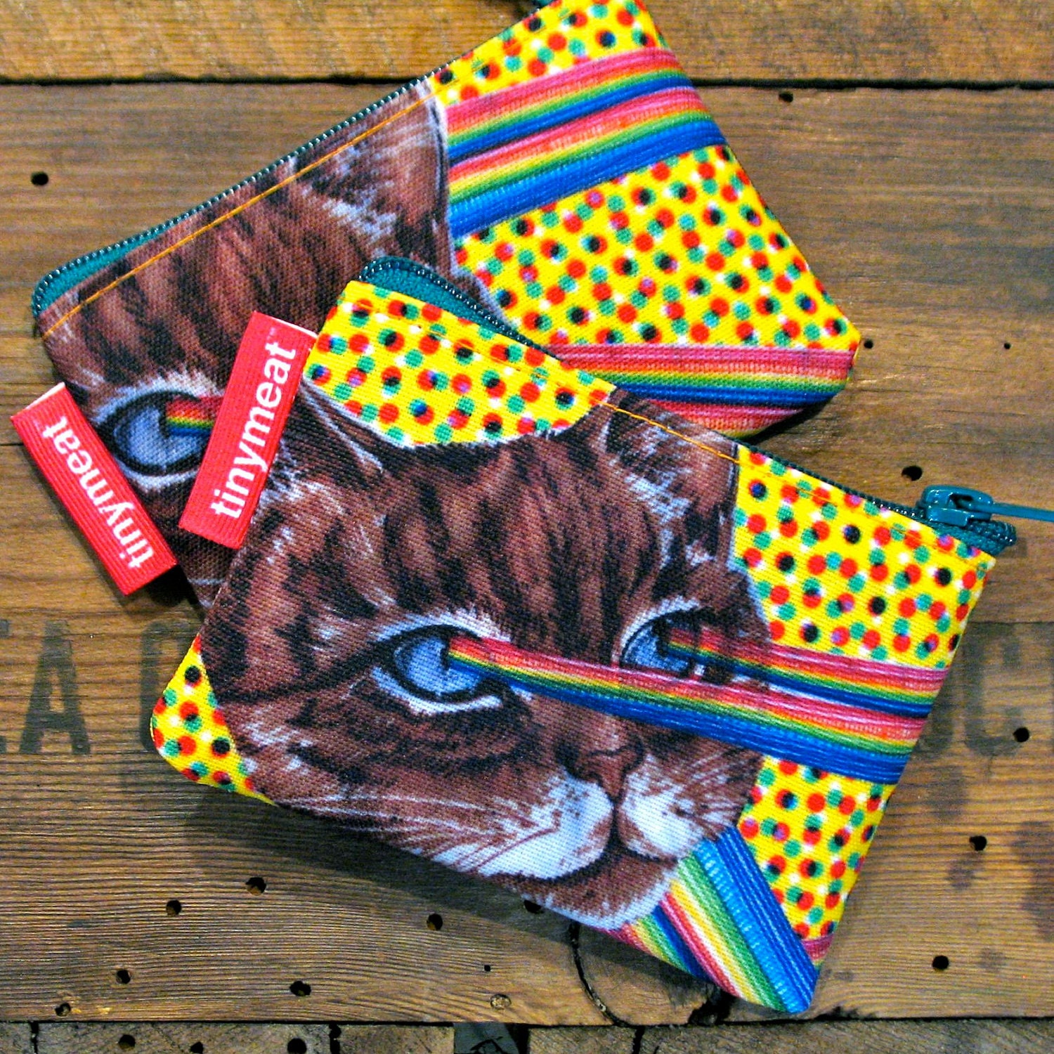 Yellow Lasercats - Zipper Pouch / Bag / Case