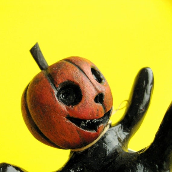Jack O Lantern One of a Kind Figure - Pumpkin Man Figurine - Halloween