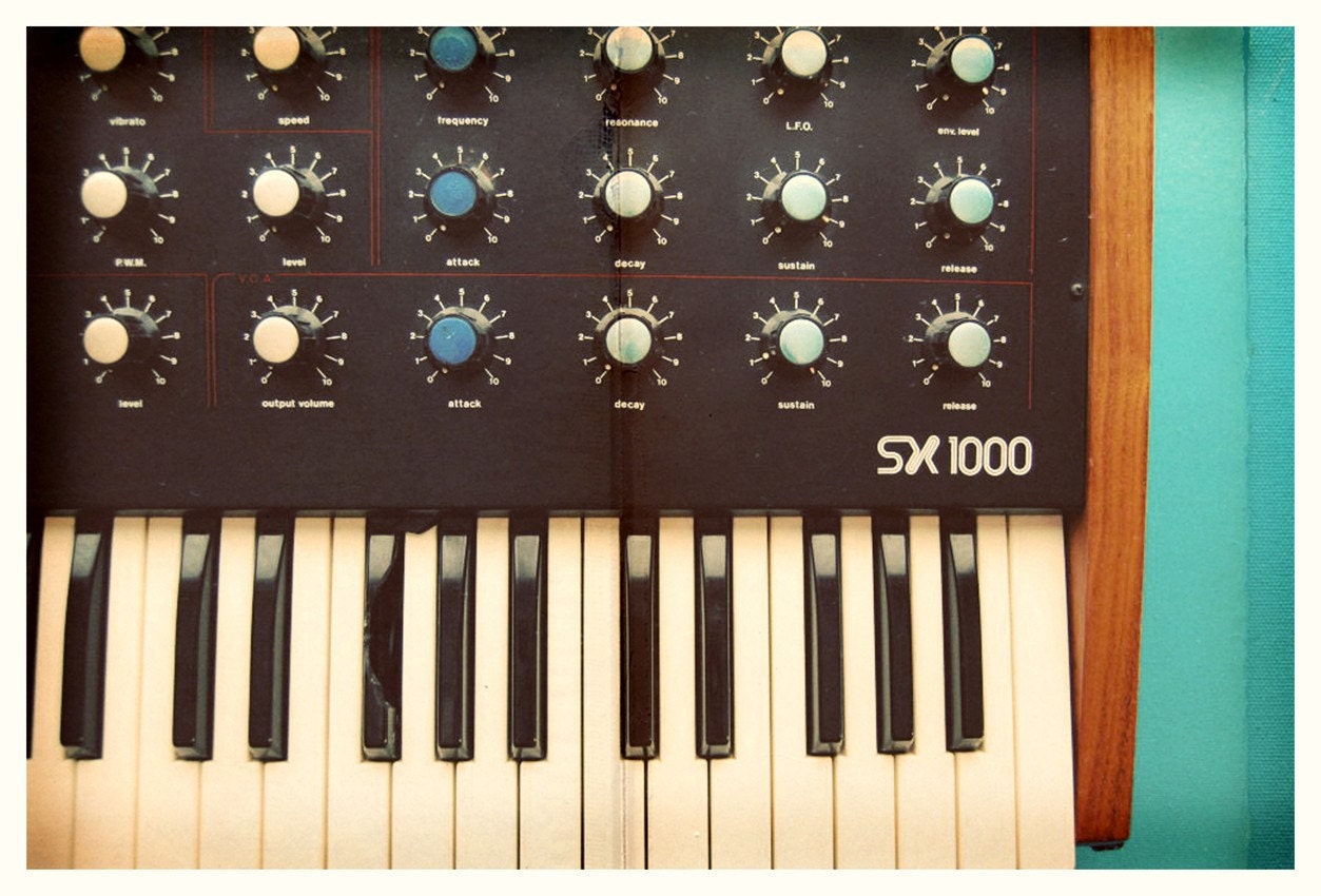 Analog 4x6 Fine Art Print--Vintage Keyboard Indie Music Photograph