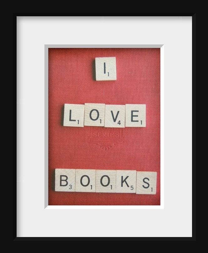 I Love Books 11x14 Fine Art Print