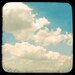 Laugh at the Sky Fine Art 5x5 Print--Vintage TTV Cloudy Sky Photograph