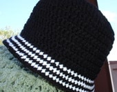 Flapper Cloche with Striped Brim PATTERN