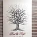 Medium Fingerprint Tree Wedding Guest book, Hand Drawn in ink, includes 2 ink pads and pen