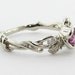 Pink Sapphire Rose Garden Ring, Full Bloom