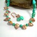 Tuscany Sky - Turquoise and Keshi Pearl Necklace