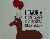 Polar Bear Club / Lemuria screenprinted gigposter