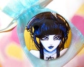 Ku the Dark Void Element Goth Girl Pocket Mirror