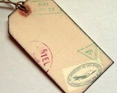 Luggage tags, mini,  wedding  travel passport, set of 20