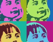 Andy Warhol Custom pop art portrait, personalized portrait, colorful modern art - digital file
