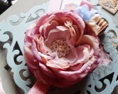 SALE SAVE 30% Pink Baby Flower Headband, Girl Headbands, Headbands, Baby Girl Headband, Blush Pink Flower Headband