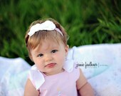 SALE SAVE 30% Ivory Flower Headband - Baby Headband - Flower Headband - Silk Double Dainty Flower: The Maya