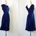 R E S E R V E D ... vintage 1930s dress / vintage 30s dress / vintage blue velvet party dress