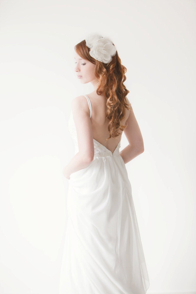 Wedding Headband, Floral headband, Bridal, Head piece, ivory - Forever Love