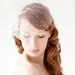 Wedding Veil, Birdcage Veil, Polka dots, Short Veil - Polka Dot Blusher Veil