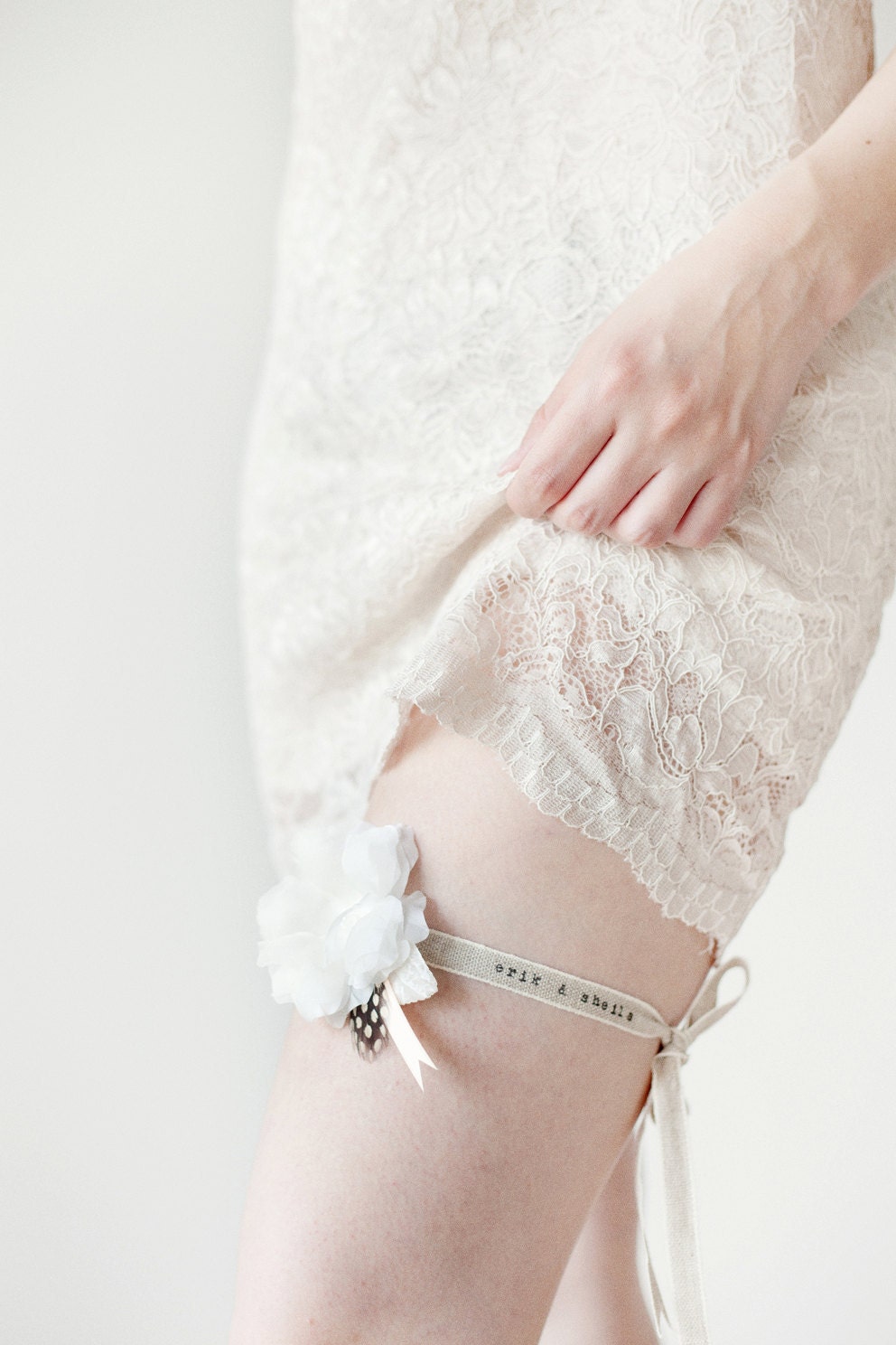 Handmade Wedding Bridal Garter Rustic Flower - Sweety