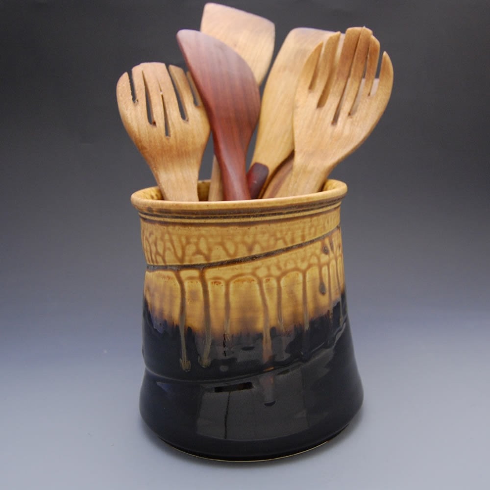 Brown Tone Utensil Cylinder