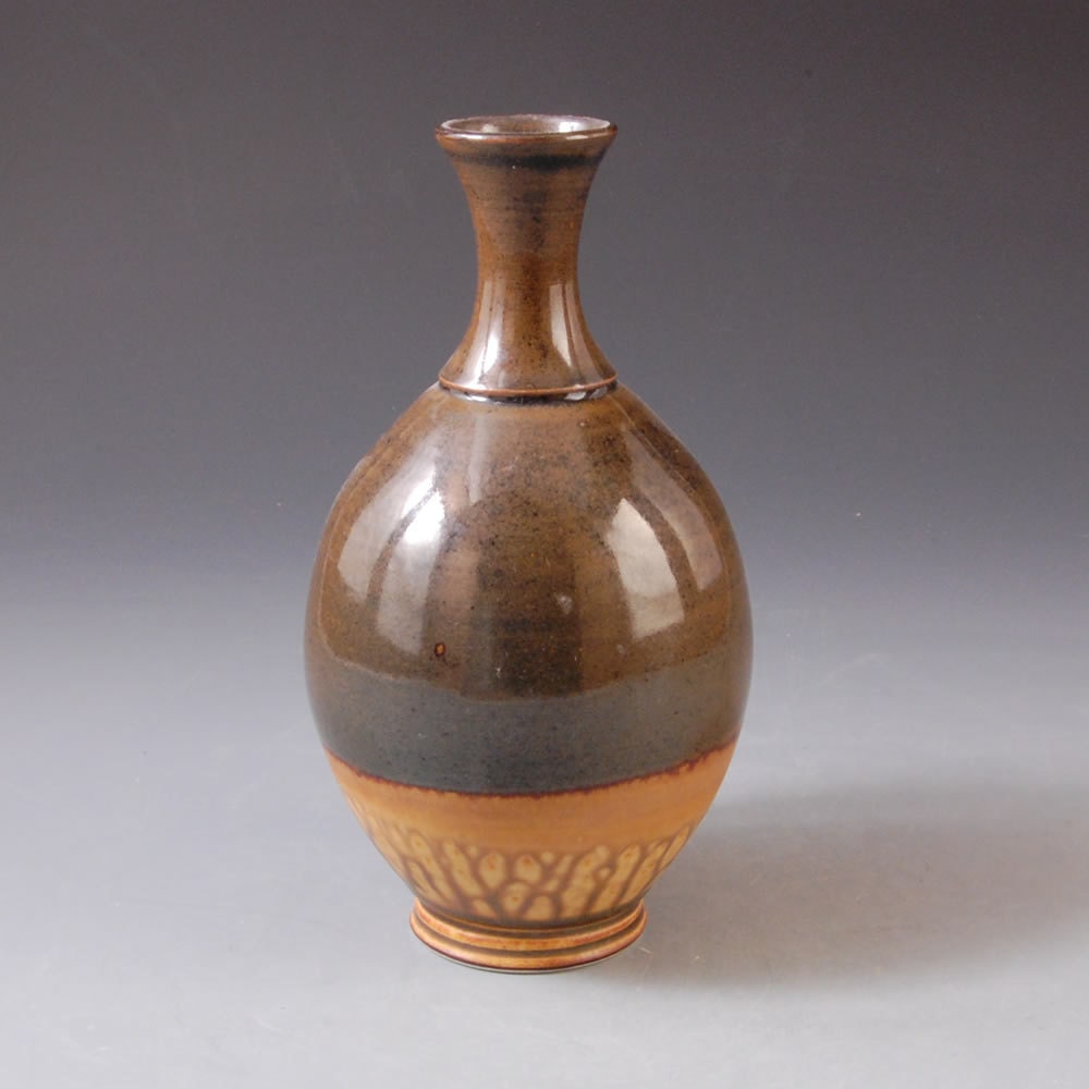 Pottery  Vase Handmade Pottery Brown Tones by Mark Hudak