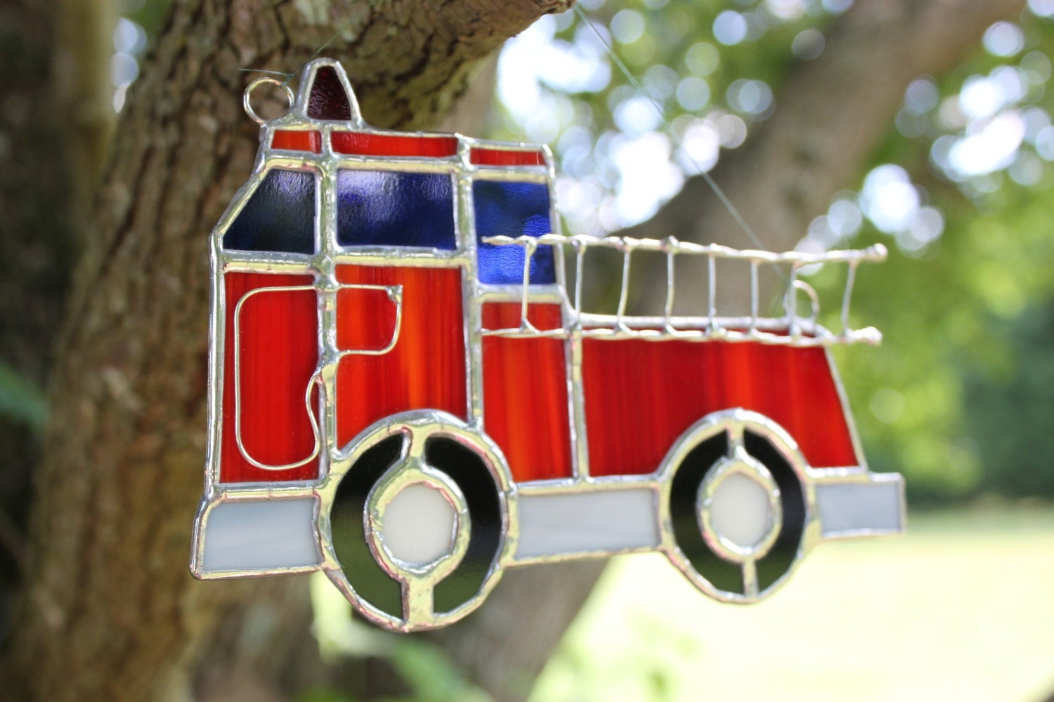 Fire Truck - Stained Glass