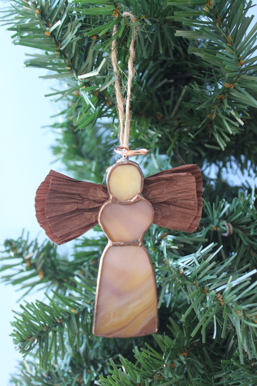 Folk Art Country Angel Ornament