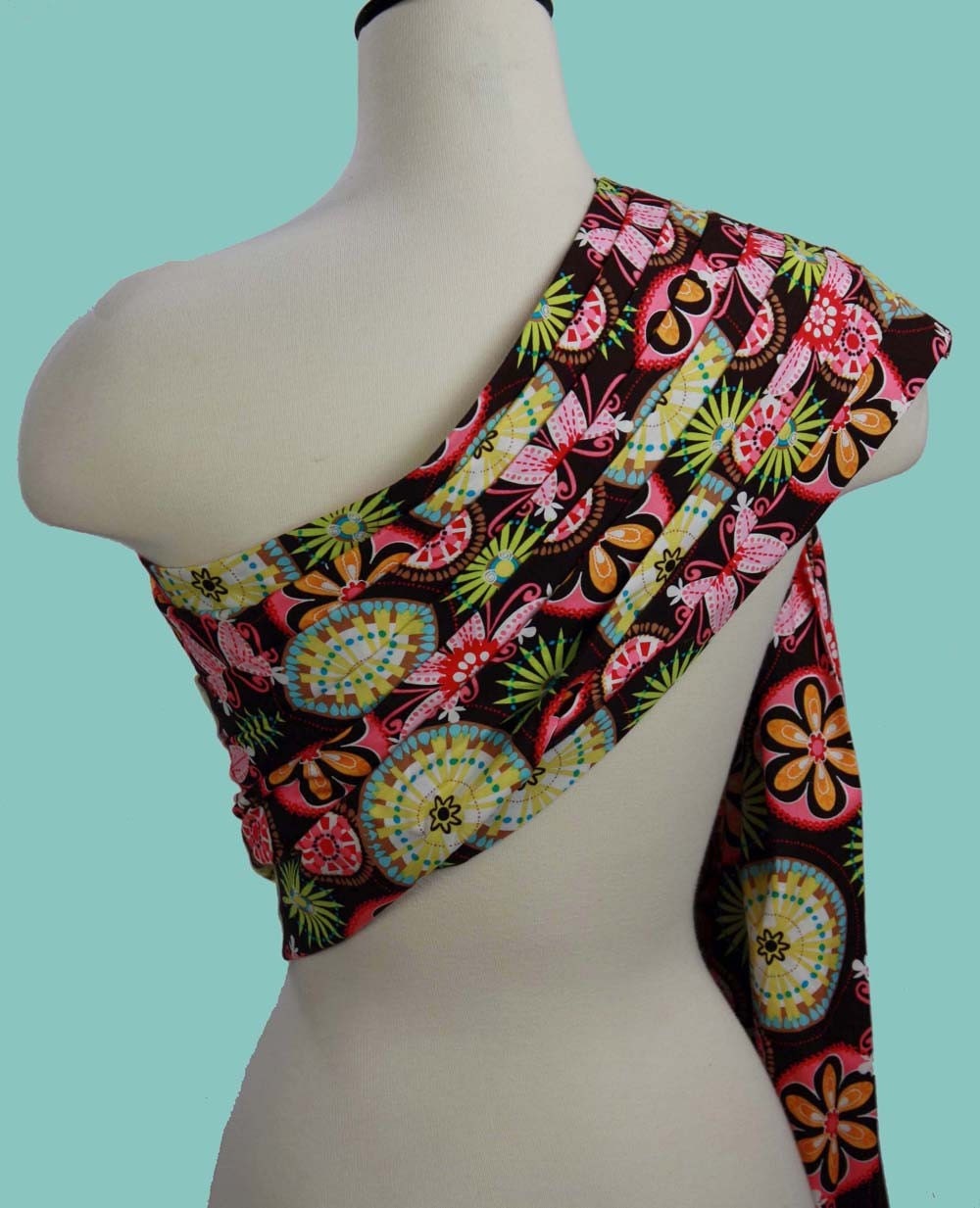 Baby Carrier Ring Sling Baby Sling - Floral Fireworks - Instructional DVD Included - FAST SHIPPING