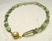 Green Amethyst Nugget Necklace