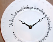 Wall Clock - Black and White Quote For God So Loved the World Ceramic Plate Wall Clock No. 821 (9 inches) - makingtimetc