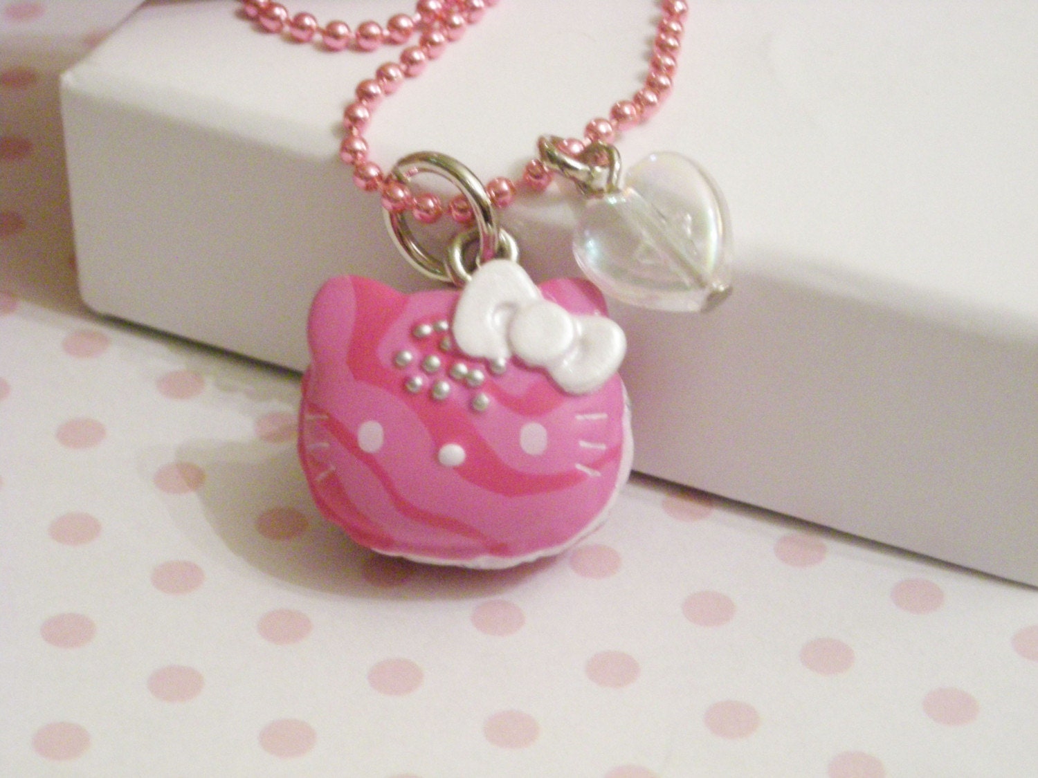 Macaroon Pink Hello Kitty Charm Necklace