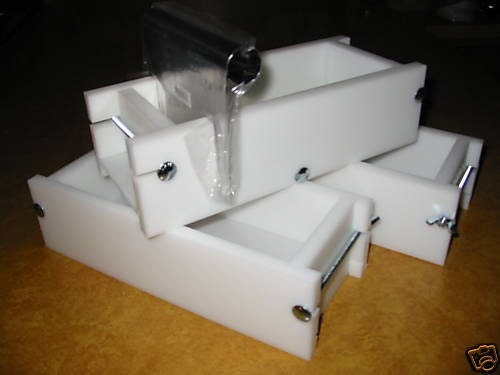 Soap mold 2-3 HDPE soap cutter & no liner molds wooden lids aval  toll free 1-877-890-0267 E.