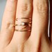 White Opal on a Thread of Gold - Simple Stacking Ring - Flashing Colors in a Tiny Fiery Stone - Delicate Jewelry