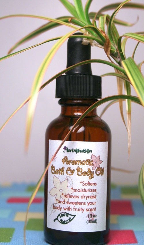 Aromatic Bath and Body Oil moisturizer organic 100 natural vegan eco-friendly skin softener SAMPLE