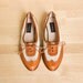 Size 8.5 oxfords. Vintage Van Eli perforated leather shoes. Wingtip toes. Made in Italy.